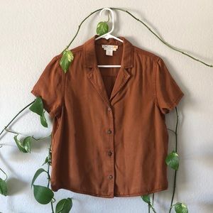 C & C California Short Sleeve Button Down Top
